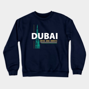Retro Dubai United Arab Emirates Tower Skyline Vintage UAE Crewneck Sweatshirt